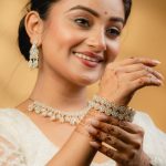 White Bridal Collections American Diamond Bangles Set
