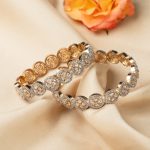 White Bridal Collections American Diamond Bangles Set - Image 3