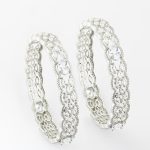 White Bridal Collections American Diamond Bangles Set - Image 5
